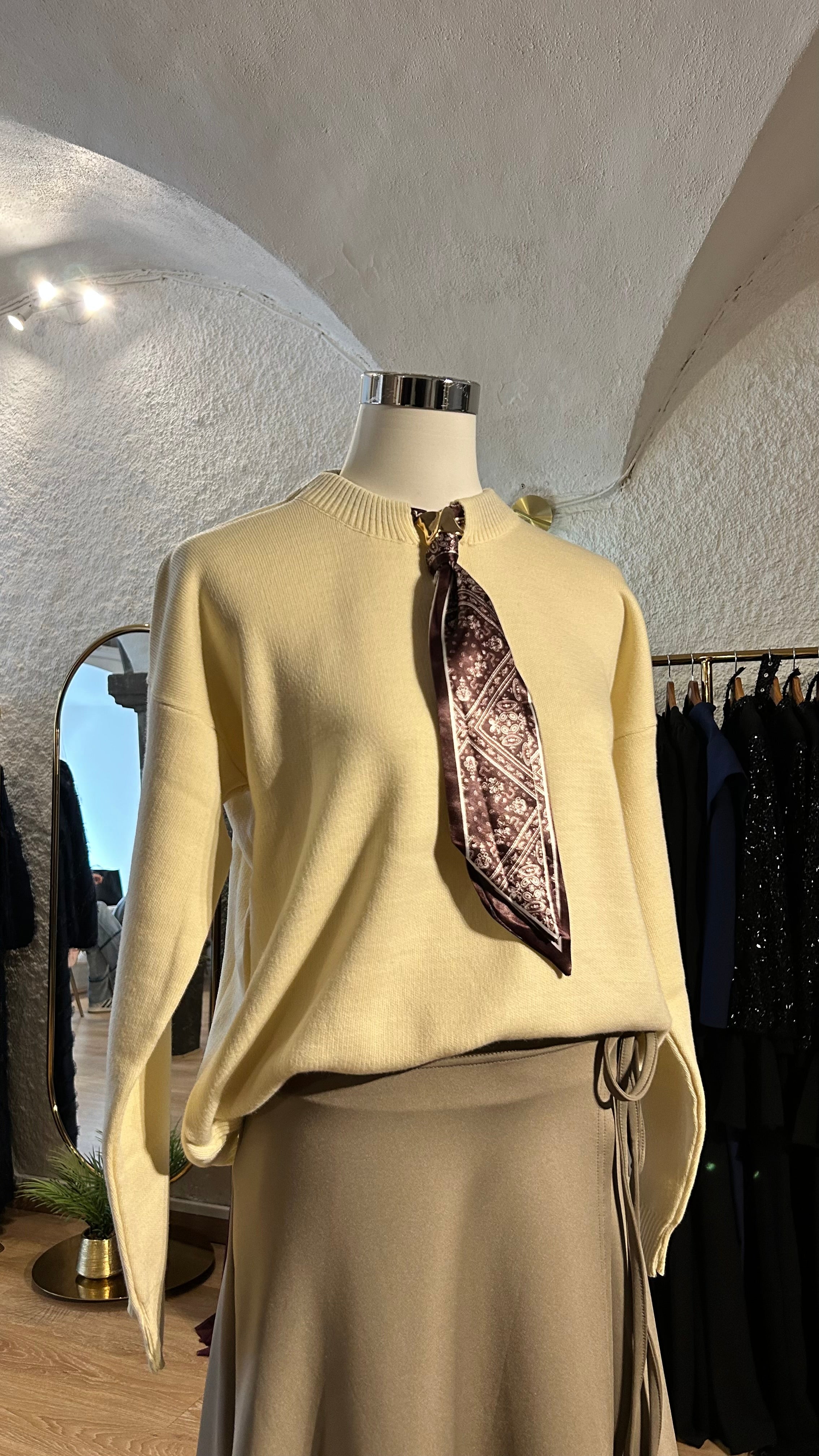 Jupe Portefeuille Beige