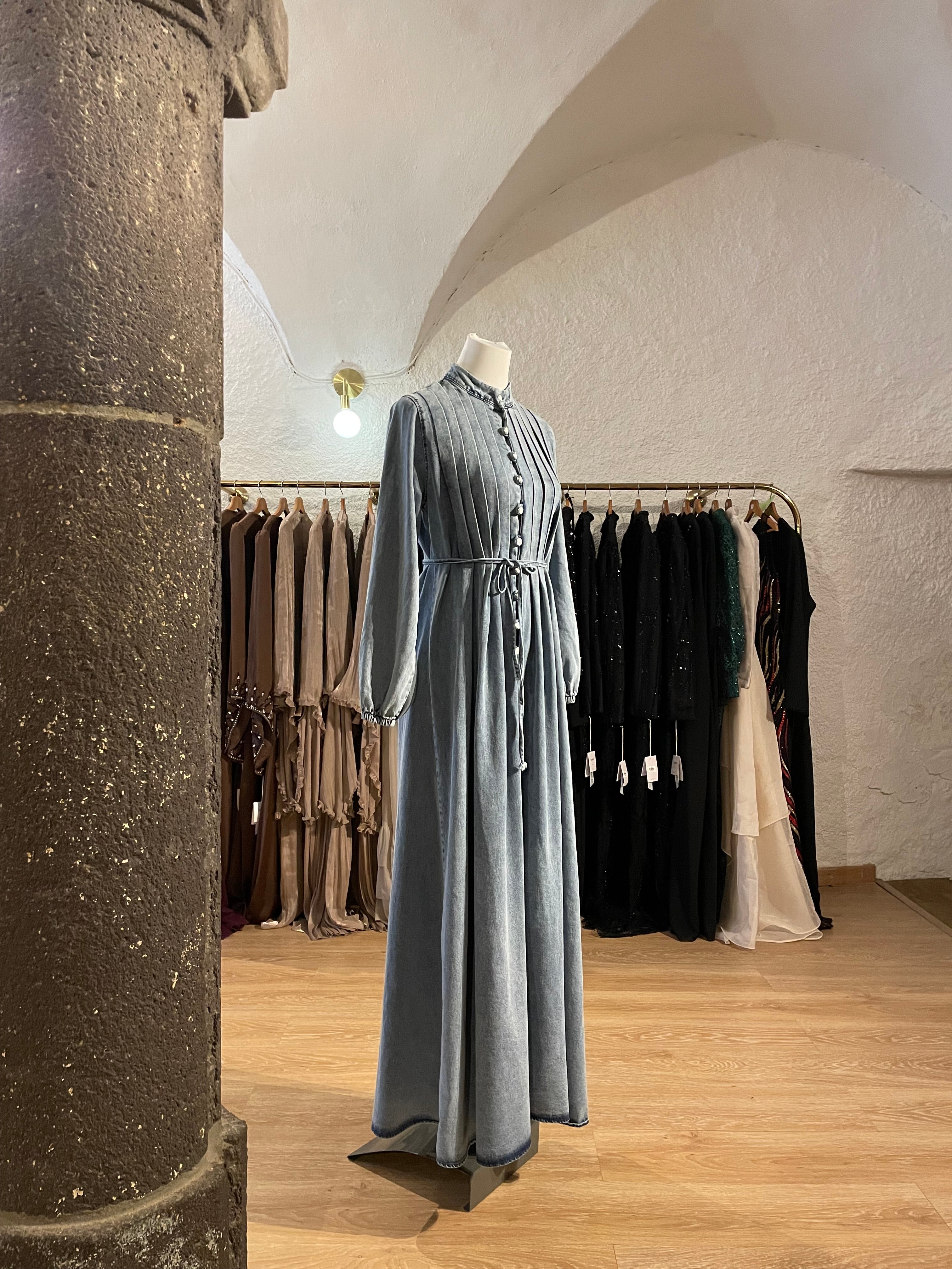 Robe Plissé en Jean