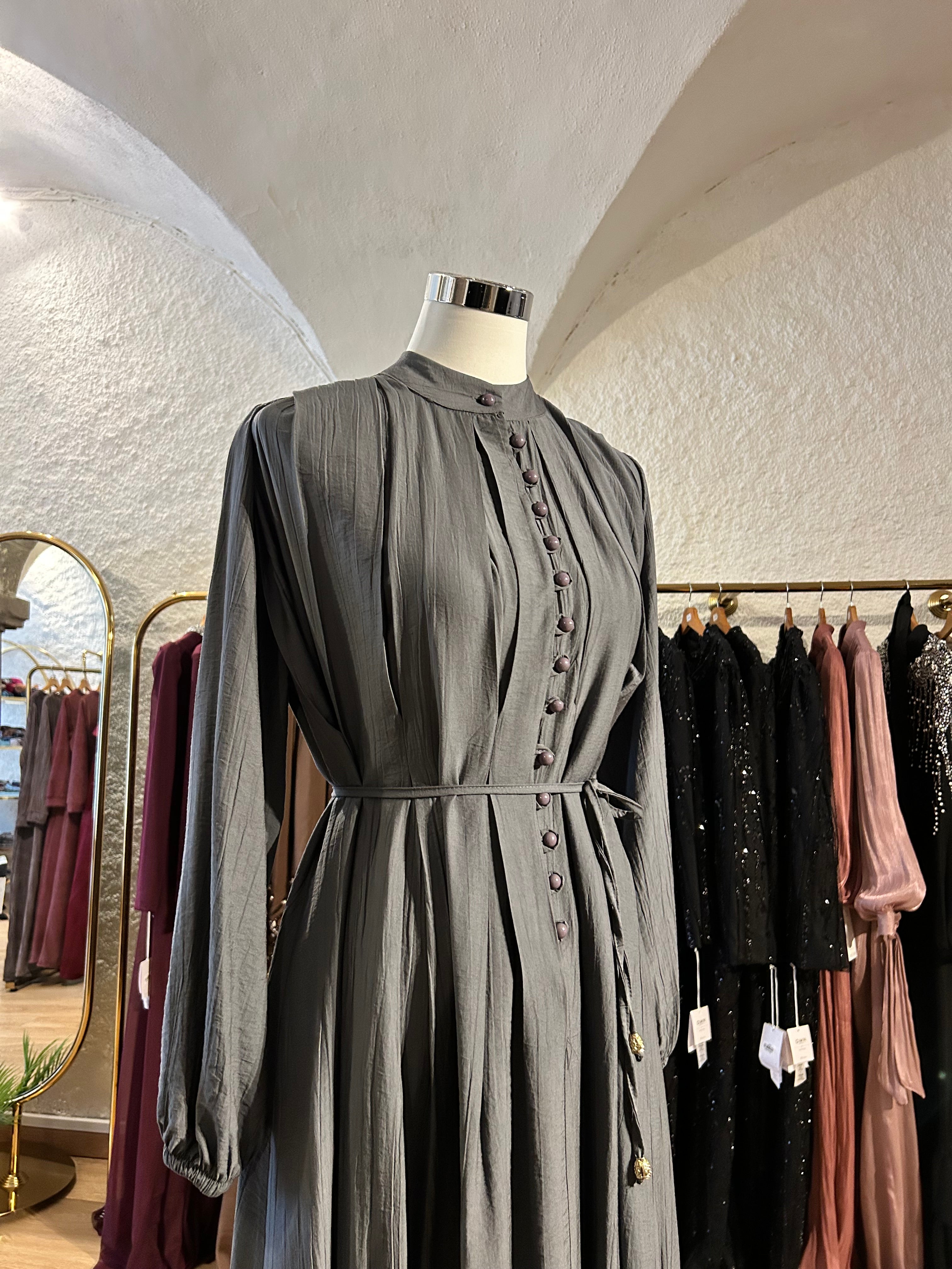 Robe plissé Gris